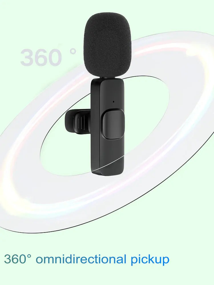 K8 Wireless Lavalier Microphone Studio Gaming for iPhone & Androids Type-C