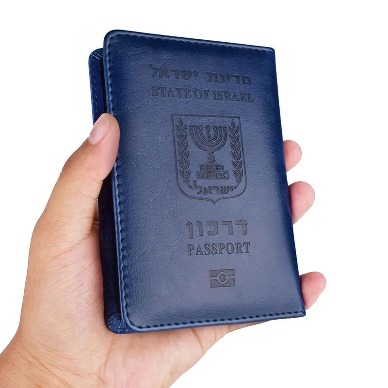 Israeli Travel Passport Cover in Faux Leather