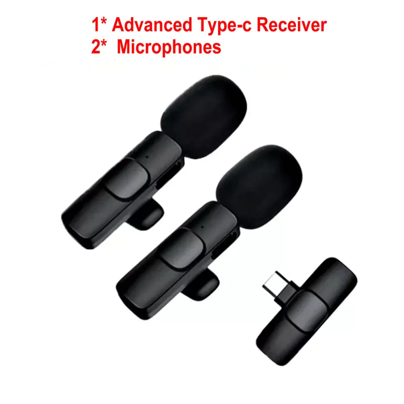 K8 Wireless Lavalier Microphone Studio Gaming for iPhone & Androids Type-C