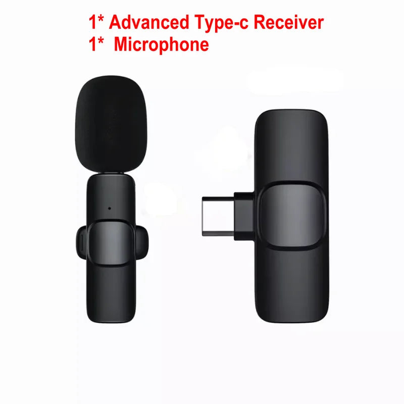 K8 Wireless Lavalier Microphone Studio Gaming for iPhone & Androids Type-C