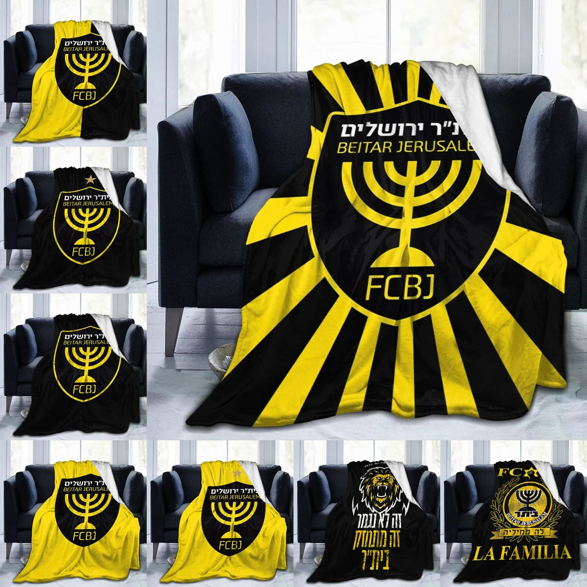 Israeli - Jerusalem Flannel Throw Blanket