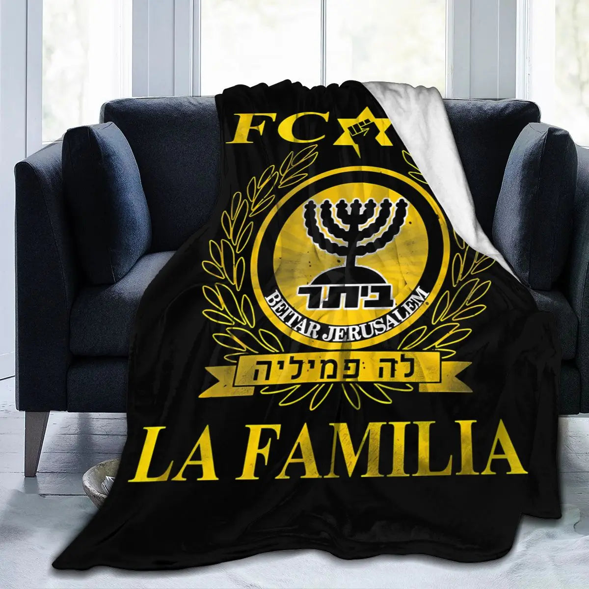 Israeli - Jerusalem Flannel Throw Blanket