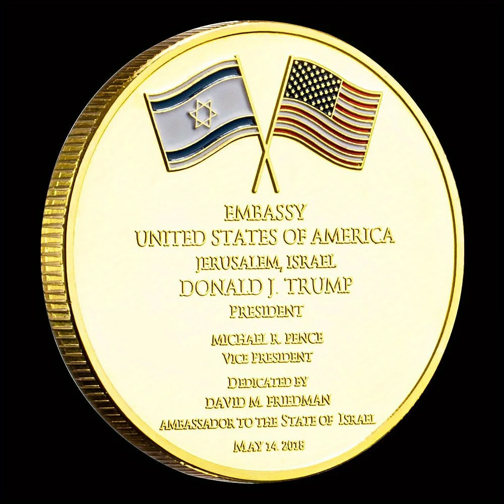 Jerusalem United States Embassy Donald Trump Challenge Coin