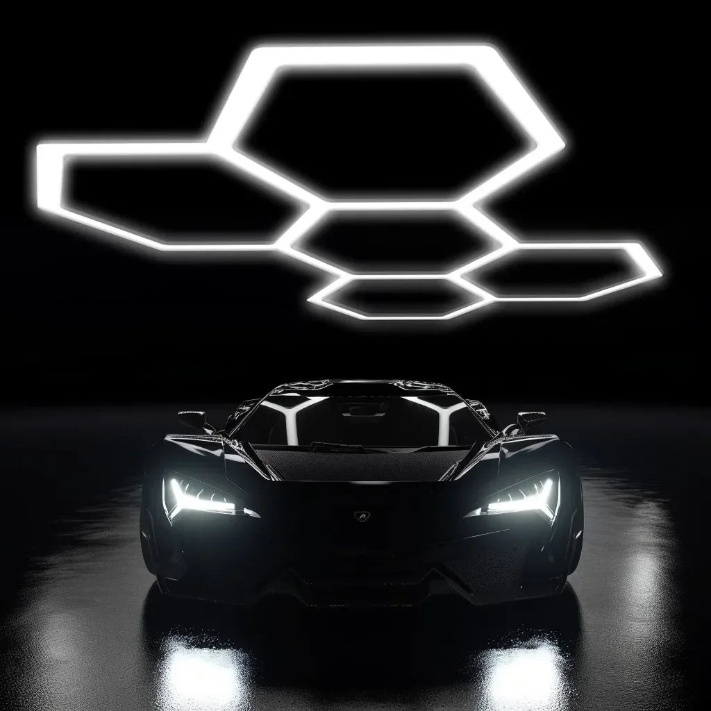 25 Pieces LED Hexagon Garage/Studio/Gym Lights 6500K Super Bright