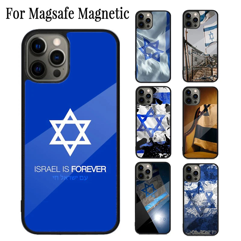 Israel Flag Emblem Mag-Safe Phone Case For iPhone