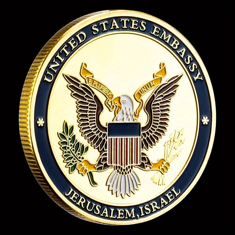 Jerusalem United States Embassy Donald Trump Challenge Coin