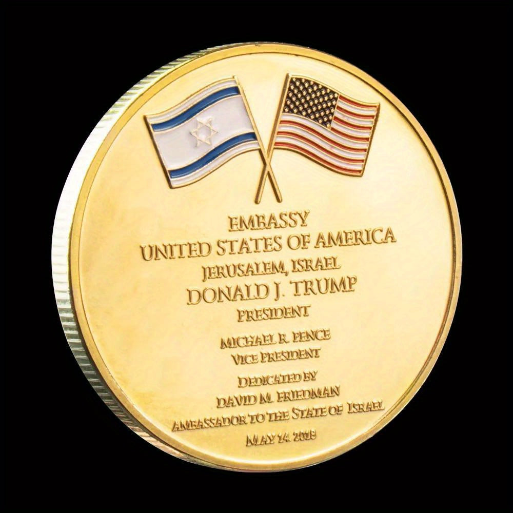 Jerusalem United States Embassy Donald Trump Challenge Coin