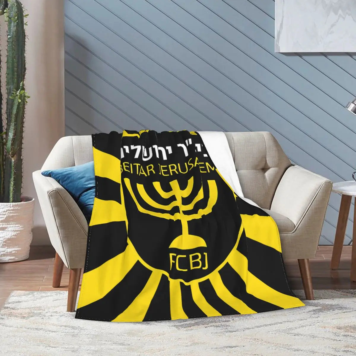 Israeli - Jerusalem Flannel Throw Blanket