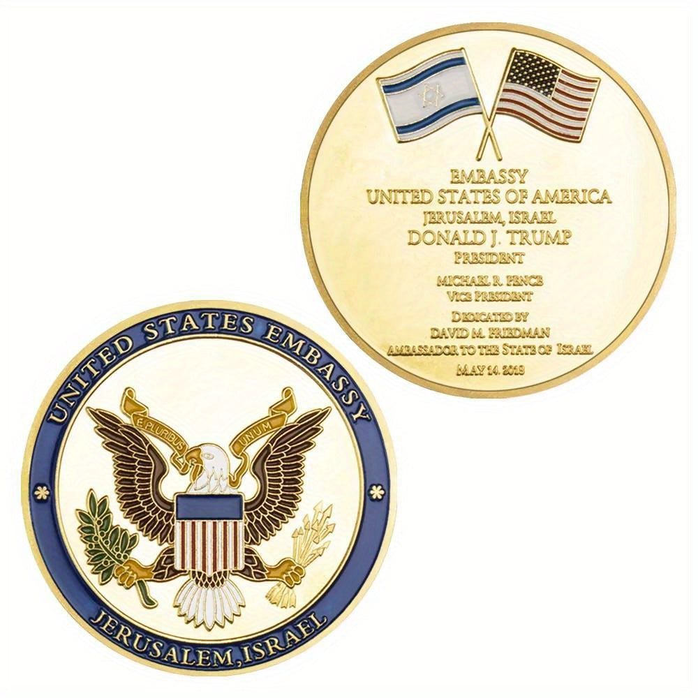 Jerusalem United States Embassy Donald Trump Challenge Coin