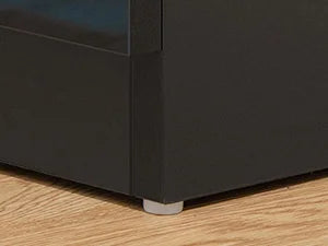 Nightstand with Wireless Charging Station & USB Ports High Gloss with RGB LED
