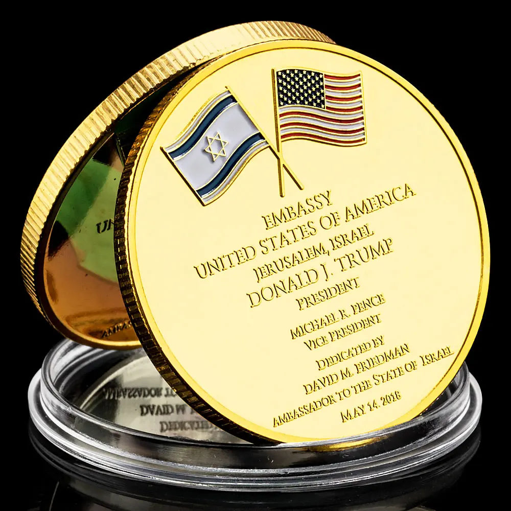 Jerusalem United States Embassy Donald Trump Challenge Coin