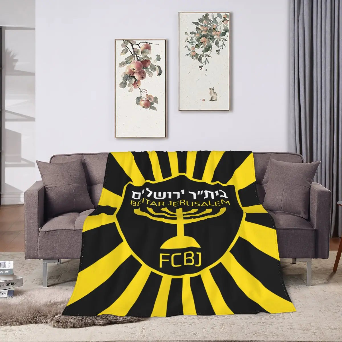 Israeli - Jerusalem Flannel Throw Blanket