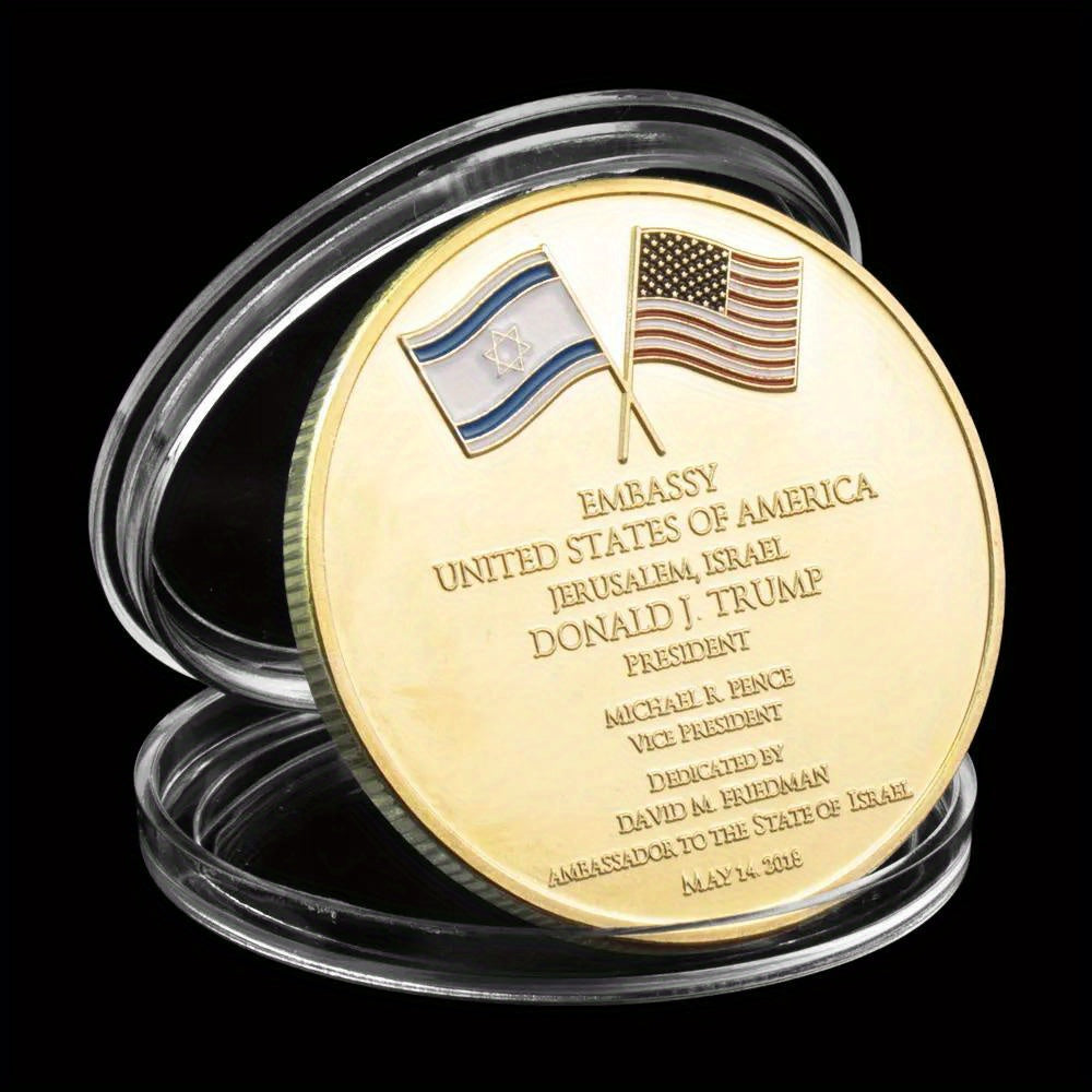Jerusalem United States Embassy Donald Trump Challenge Coin