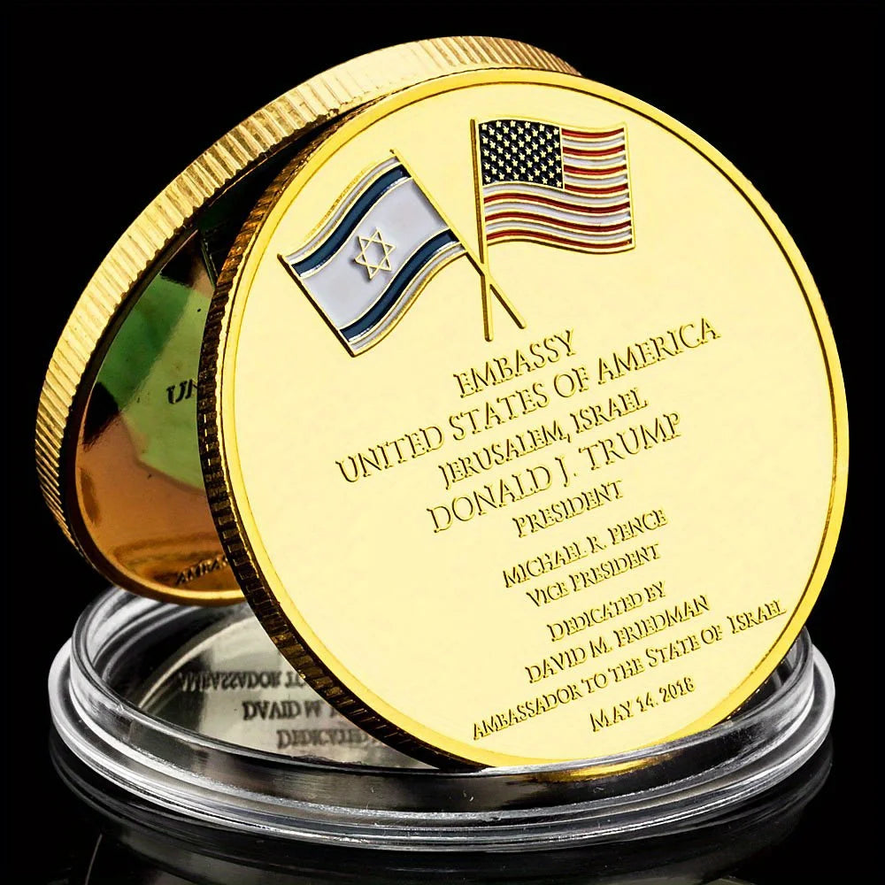 Jerusalem United States Embassy Donald Trump Challenge Coin