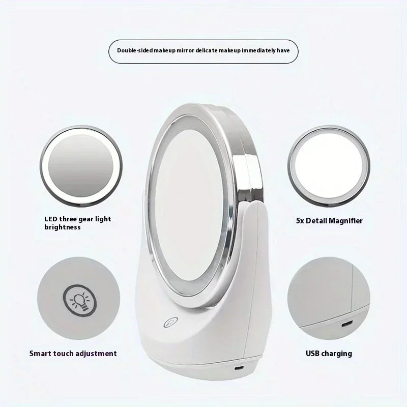 LED Double-Sided Makeup Mirror