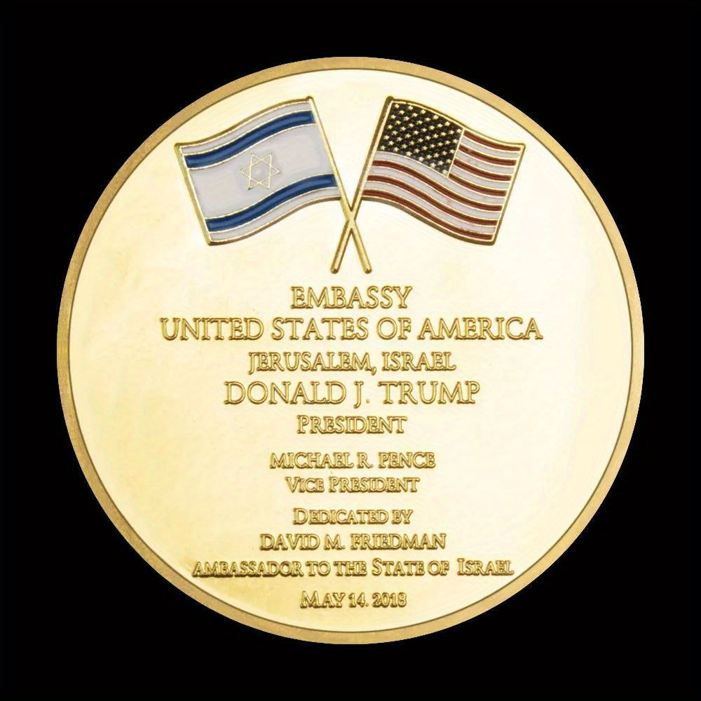 Jerusalem United States Embassy Donald Trump Challenge Coin