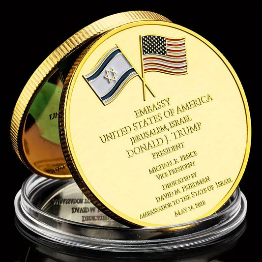 Jerusalem United States Embassy Donald Trump Challenge Coin